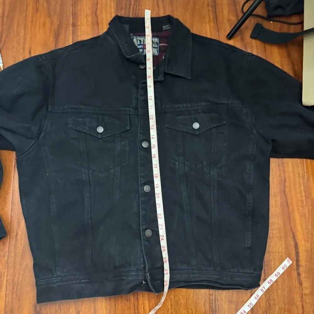 Attrak Fleece Lined Denim Jacket Size Large